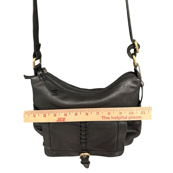 Great American Leatherworks Leather Crossbody Shoulder Bag Front Flap Women Bla - Picture 11 of 11